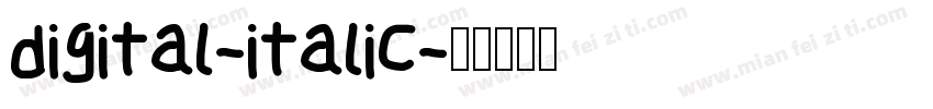 digital-italic字体转换