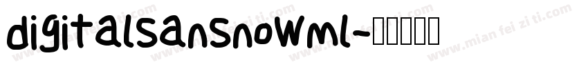 digitalsansnowml字体转换