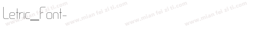 Letric_Font字体转换