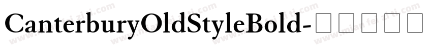 CanterburyOldStyleBold字体转换