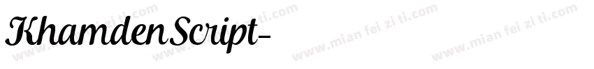 KhamdenScript字体转换