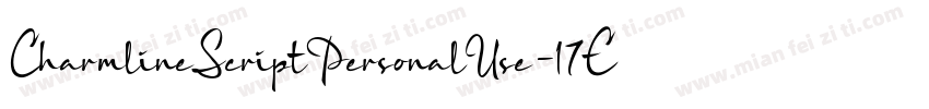 CharmlineScriptPersonalUse-17EB字体转换