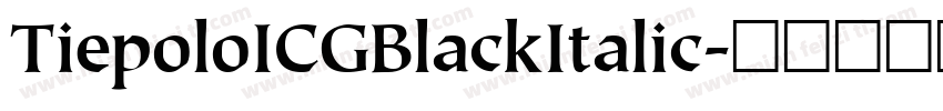 TiepoloICGBlackItalic字体转换