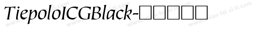TiepoloICGBlack字体转换