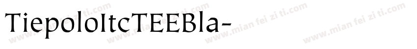 TiepoloItcTEEBla字体转换