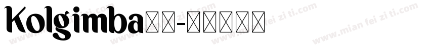 Kolgimba字体字体转换