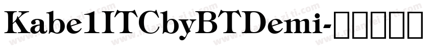 Kabe1ITCbyBTDemi字体转换