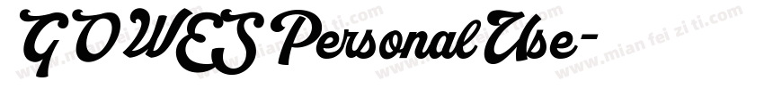 GOWESPersonalUse字体转换