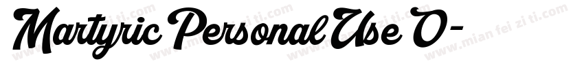 MartyricPersonalUseO字体转换