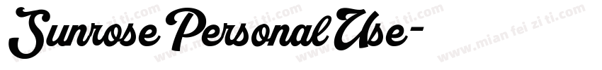 SunrosePersonalUse字体转换