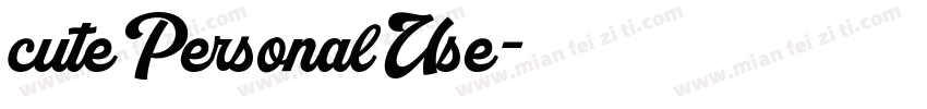 cutePersonalUse字体转换