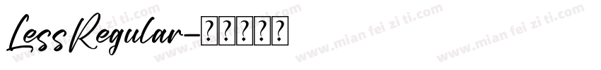 LessRegular字体转换
