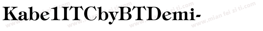 Kabe1ITCbyBTDemi字体转换