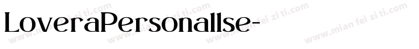 LoveraPersonallse字体转换