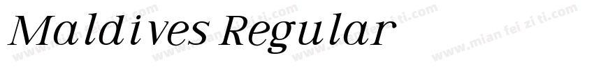 Maldives-Regular字体转换