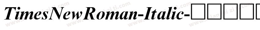 TimesNewRoman-Italic字体转换