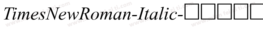 TimesNewRoman-Italic字体转换