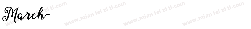 March字体转换