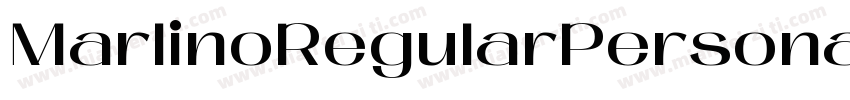 MarlinoRegularPersonalUse字体转换