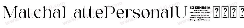 MatchaLattePersonalU字体转换