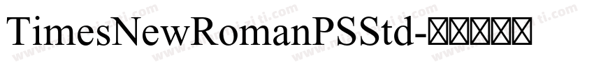 TimesNewRomanPSStd字体转换