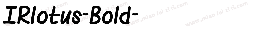 IRlotus-Bold字体转换