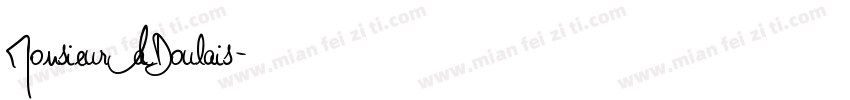 MonsieurLaDoulais字体转换