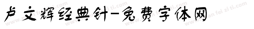 卢文辉经典针字体转换
