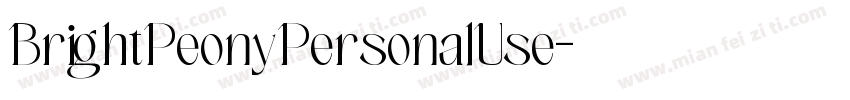 BrightPeonyPersonalUse字体转换