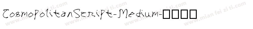 CosmopolitanScript-Medium字体转换