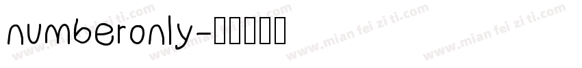 numberonly字体转换