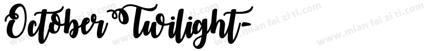 OctoberTwilight字体转换
