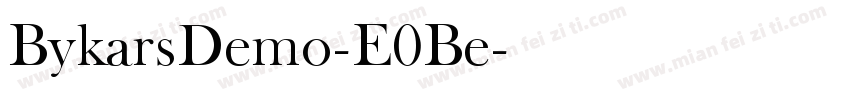 BykarsDemo-E0Be字体转换