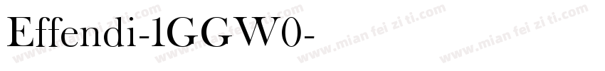 Effendi-1GGW0字体转换