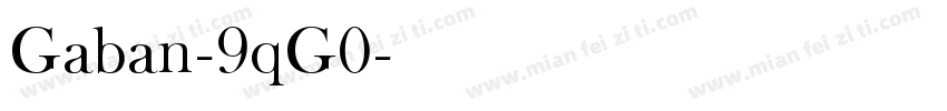 Gaban-9qG0字体转换