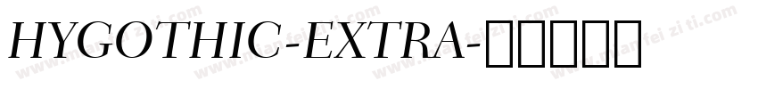 HYGOTHIC-EXTRA字体转换