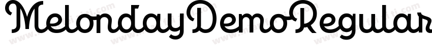MelondayDemoRegular字体转换