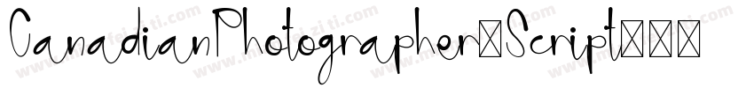CanadianPhotographer-Script字体转换