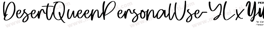 DesertQueenPersonalUse-YLx8字体转换