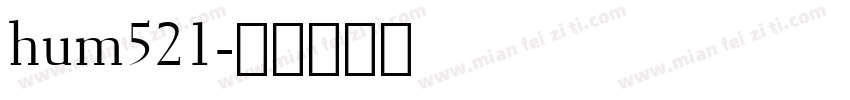 hum521字体转换
