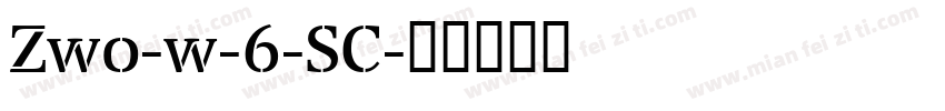 Zwo-w-6-SC字体转换