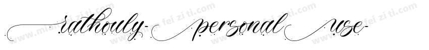 Rathouly-PersonalUse字体转换