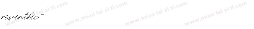 rosanthie字体转换