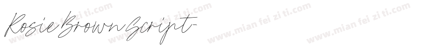 RosieBrownScript字体转换