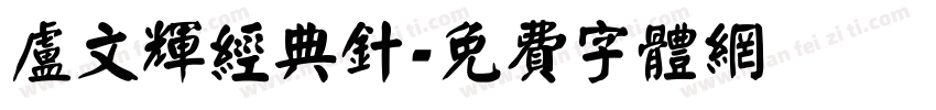 卢文辉经典针字体转换