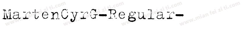 MartenCyrG-Regular字体转换
