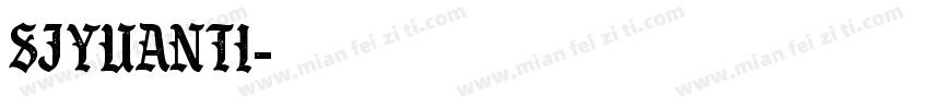 SJyuanti字体转换