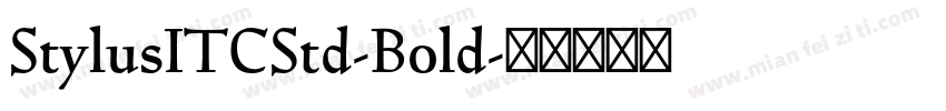 StylusITCStd-Bold字体转换