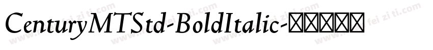 CenturyMTStd-BoldItalic字体转换