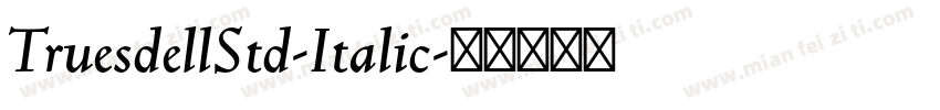 TruesdellStd-Italic字体转换